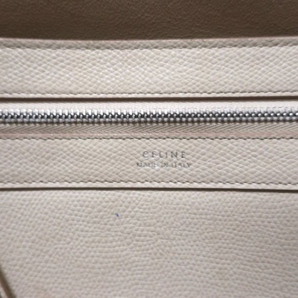 CELINE PHANTOM CABAS TOTE CREAM GRAINED LEATHER - Picture 11 of 12